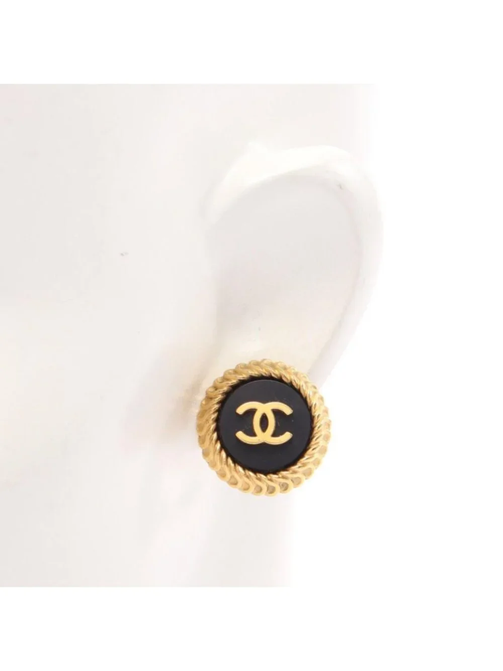 Chanel 95P Earrings CC Logo Round